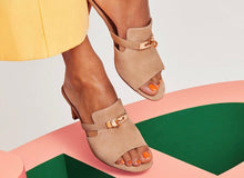 Load image into Gallery viewer, HERMES Suede Cute High Heel Sandals - (EU)37.5
