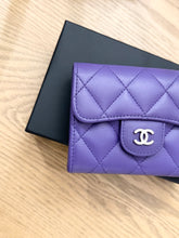 Load image into Gallery viewer, CHANEL Classic Quilted Flap Card Holder - Purple
