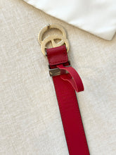 Load image into Gallery viewer, GUCCI Moon Calfskin Torchon Double G 25mm Belt - Hibiscus Red / 85
