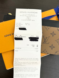 LOUIS VUITTON Monogram Reverse Canvas Slim Purse