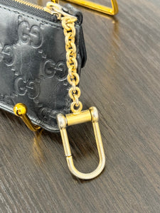 GUCCI Guccisima Leather Key Case in Black