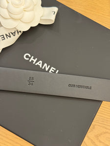 CHANEL Lambskin CC Chain Belt in Black - 85/34