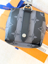 Load image into Gallery viewer, LOUIS VUITTON Monogram Eclipse LV Made Squared Pouch Bag Charm

