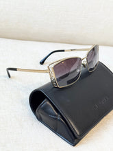 Load image into Gallery viewer, CHANEL Rectangular Metal Sunglasses / Gold Gray Gradient
