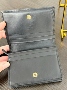 GUCCI GG Marmont Card Case Wallet in Black