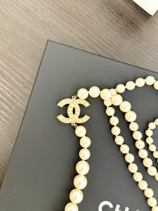 CHANEL 100th Anniversary CC Pearl Long Necklace - LIMITED EDITION