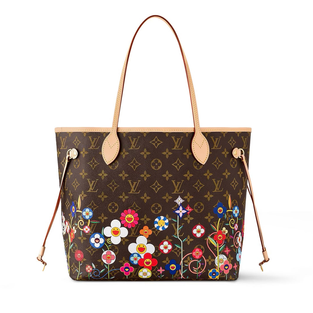 LOUIS VUITTON 2025 LV x TM Takashi Murakami Neverfull MM Monogram Tote