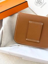 Load image into Gallery viewer, Hermès Constance Slim Wallet Gold Epsom / Silver Hardware
