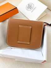 Load image into Gallery viewer, Hermès Constance Slim Wallet Gold Epsom / Silver Hardware
