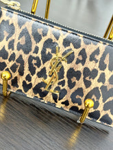 Load image into Gallery viewer, SAINT LAURENT Cassandre Zipped Fragments Credit Card Case in Leopard
