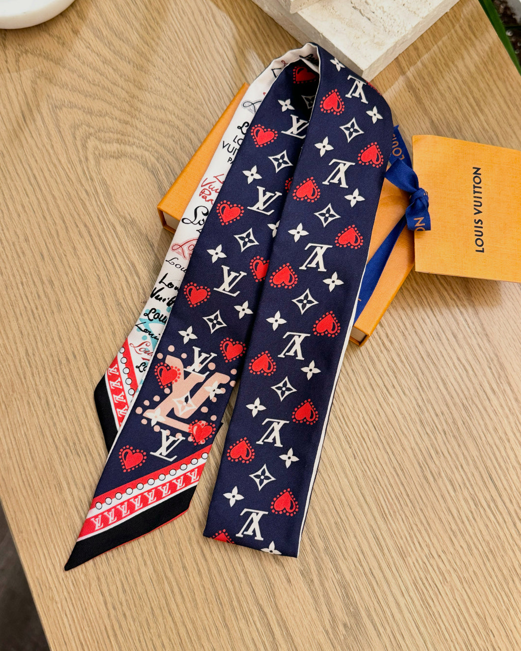 LOUIS VUITTON 2021 I LV U BB Monogram Silk Bandeau in Navy