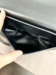 BOTTEGA VENETA Nappa Intrecciato Tie Clutch in Black