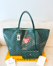 Load image into Gallery viewer, 💚 NEW! 2025 GOYARD Saint Louis GM Canvas Leather Tote Bag / Green
