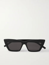 Load image into Gallery viewer, SAINT LAURENT EYEWEAR Mica Cat-eye Acetate Sunglasses / Black
