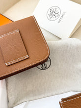 Load image into Gallery viewer, Hermès Constance Slim Wallet Gold Epsom / Silver Hardware

