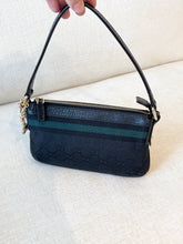 Load image into Gallery viewer, GUCCI GG Monogram Canvas Charm Web Pochette / Black
