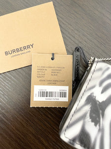 BURBERRY Small Zebra Pattern Leather Crossbody Bag