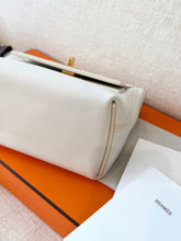 Load image into Gallery viewer, Hermès White Evercolor and Nata Swift Mini 24/24 21 / Palladium Hardware / 2022
