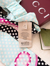 Load image into Gallery viewer, GUCCI Polka Dot Print Silk Headscarf / M no
