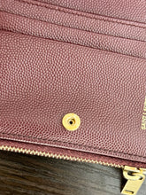 Load image into Gallery viewer, SAINT LAURENT Cassandre Matelasse Embossed Leather Bi-Fold Wallet in Burgundy
