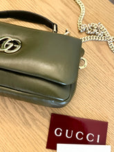 Load image into Gallery viewer, GUCCI GG Milano Mini Leather Top Handle Bag in Dark Olive
