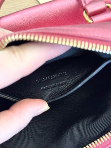 SAINT LAURENT Metallic Pink Mini Duffle Bag