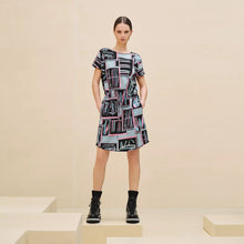Load image into Gallery viewer, HERMES &quot;Lettres Equestres&quot; Drawstring Cotton Dress / EU34

