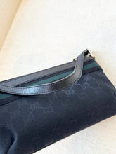 Load image into Gallery viewer, GUCCI GG Monogram Canvas Charm Web Pochette / Black
