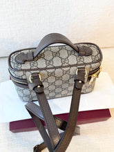 Load image into Gallery viewer, ✨NEW✨GUCCI Ophidia Leather-Trimmed Coated-Canvas Small Vanity Bag / Beige
