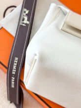 Load image into Gallery viewer, Hermès White Evercolor and Nata Swift Mini 24/24 21 / Palladium Hardware / 2022
