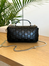 Load image into Gallery viewer, GUCCI GG Milano Mini Leather Top Handle Bag in Black
