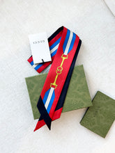Load image into Gallery viewer, GUCCI GG Printed Silk Twill Scarf / Multicolor
