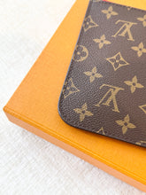 Load image into Gallery viewer, LOUIS VUITTON 2024 Neverfull MM Monogram Pochette Wristlet Pouch / Cherry
