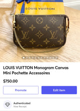 Load image into Gallery viewer, LOUIS VUITTON Monogram Canvas Mini Pochette Accessoires
