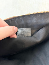 Load image into Gallery viewer, GUCCI GG Monogram Canvas Charm Web Pochette / Black
