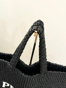 PRADA Crochet Tote Bag - Black