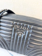 Load image into Gallery viewer, PRADA Diagramme Leather Small Camera Crossbody Bag - Black
