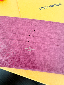 LOUIS VUITTON 2022 Coated Canvas Card Holder - Fuchsia