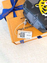 Load image into Gallery viewer, LOUIS VUITTON Monogram Eclipse LV Made Squared Pouch Bag Charm
