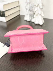 JACQUEMUS Le Chiquito Mini Leather Tote in Pink