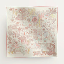 Load image into Gallery viewer, HERMES Precious Paradise scarf 90 / Argent / Rose / Aqua
