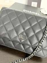 Load image into Gallery viewer, ▪️SOLD▪️CHANEL Classic Caviar Quilted Wallet On Chain in Black Leather
