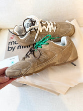 Load image into Gallery viewer, New Balance X Miu Miu Women’s 530 SL Suede Sneakers in Ecru / EU 38
