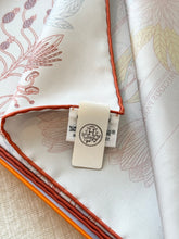 Load image into Gallery viewer, HERMES Precious Paradise scarf 90 / Argent / Rose / Aqua
