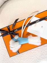 Load image into Gallery viewer, Hermès 2025 Milo &amp; Mouton Budy Bag Charm - Ecru/Céleste/Craie
