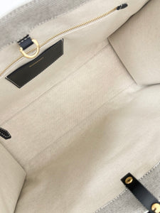 BURBERRY Medium Horseferry Canvas Tote - Grey