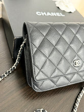 Load image into Gallery viewer, ▪️SOLD▪️CHANEL Classic Caviar Quilted Wallet On Chain in Black Leather
