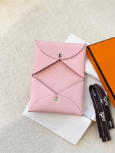 Load image into Gallery viewer, Hermes 2024 Chevre Mysore Calvi Card Holder- Rose Sakura
