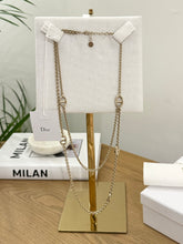 Load image into Gallery viewer, DIOR CD Logo Double Layer Long Chain Necklace - Gold
