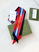 Load image into Gallery viewer, GUCCI GG Printed Silk Twill Scarf / Multicolor
